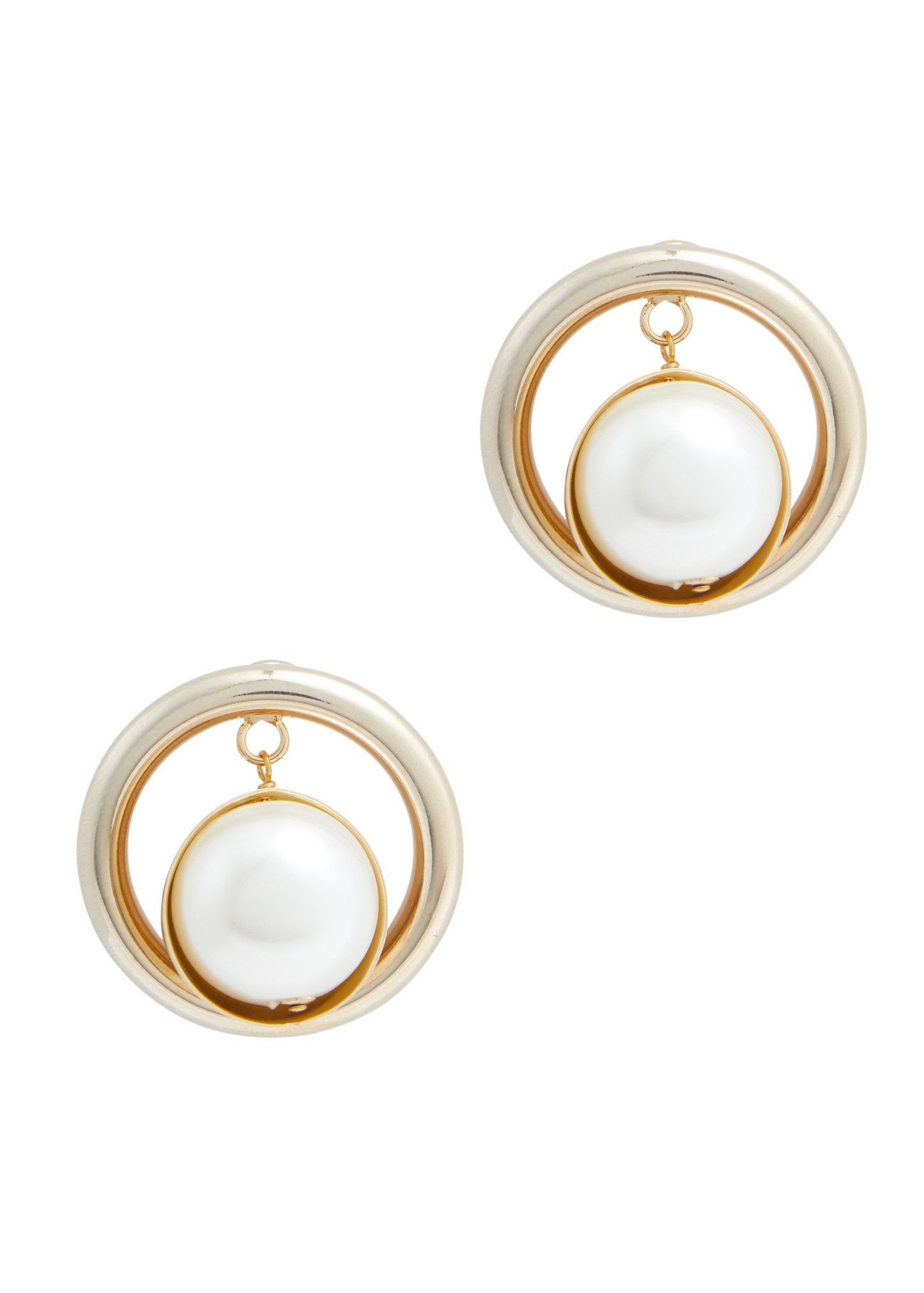 Miranda faux pearl stud earrings - 1