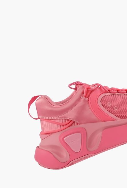 Pink gummy leather and mesh B-Runner sneakers - 7