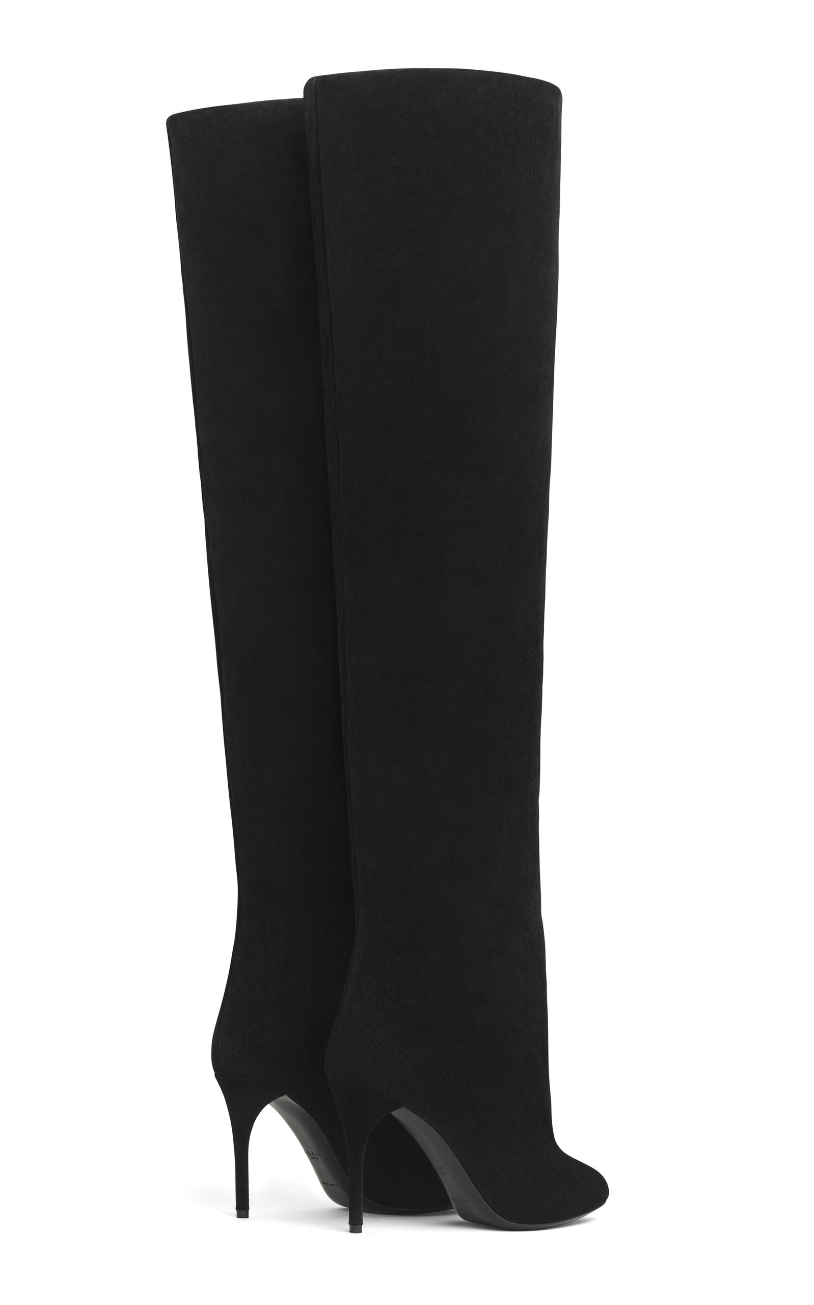 Suede Over-The-Knee Boots black - 3