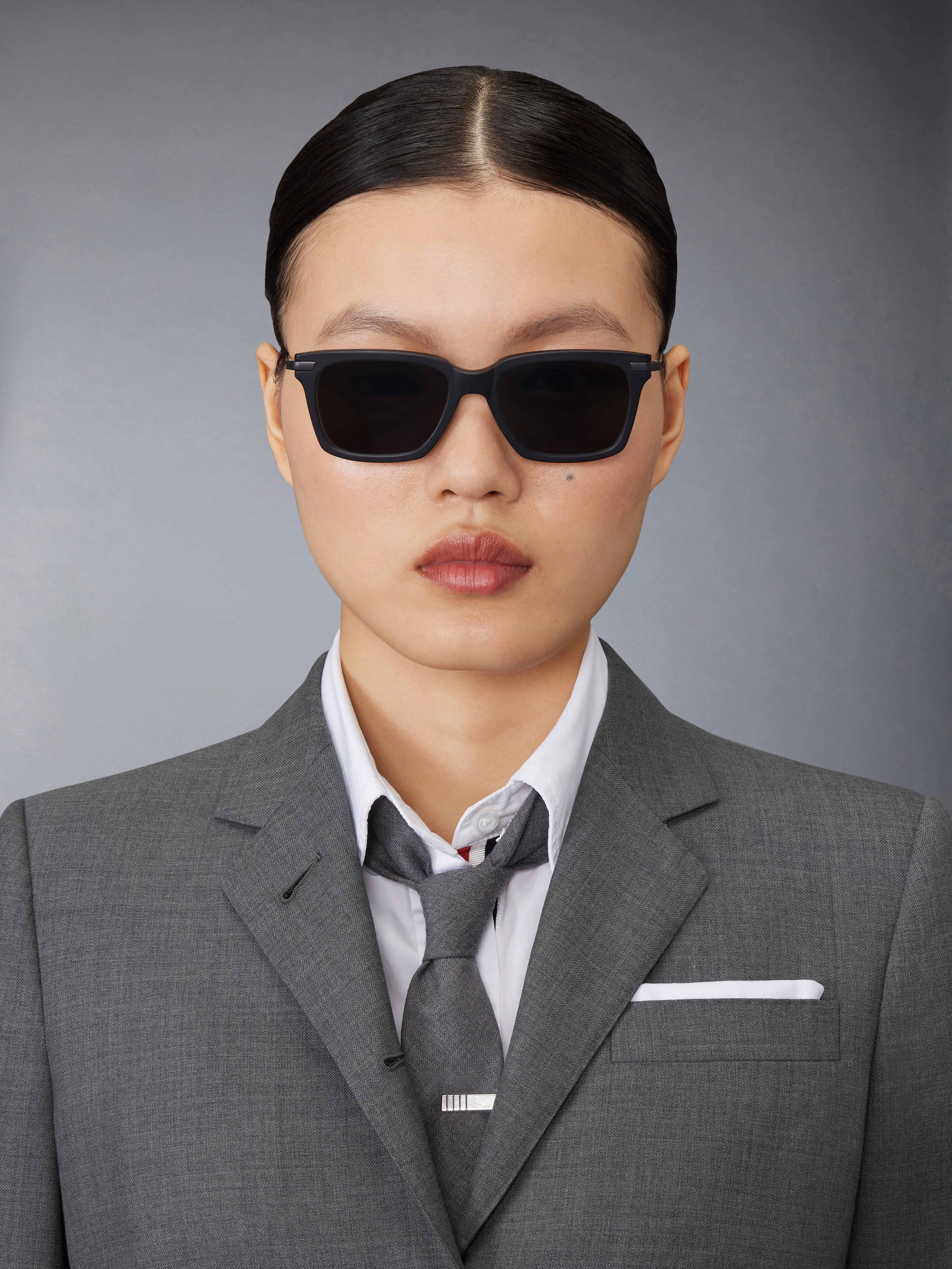 Acetate and Titanium Rectangular Sunglasses - 2