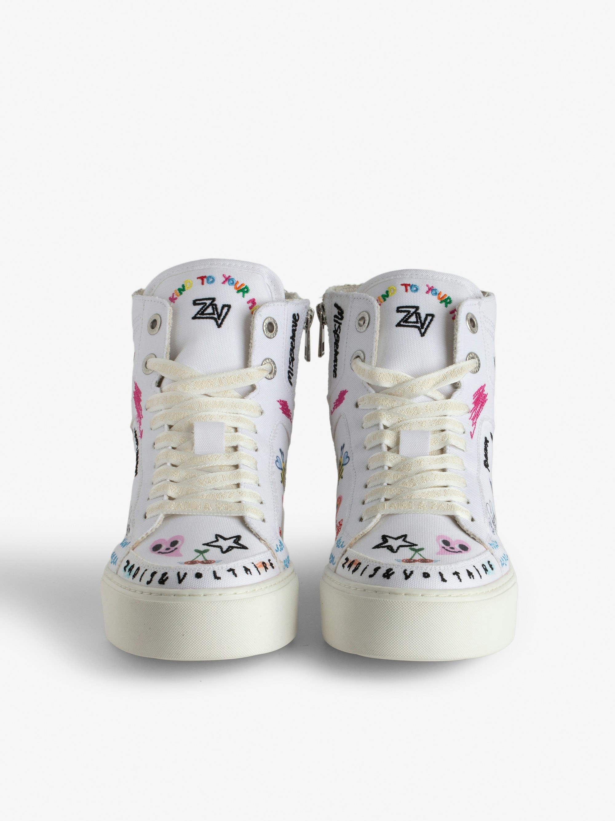 ZV1747 High Flash Chunky High-Top Trainers - 3