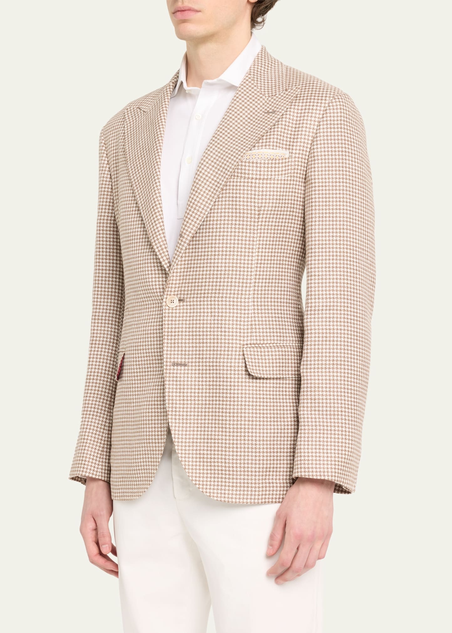 Men's Houndstooth Two-Button Sport Coat - 4