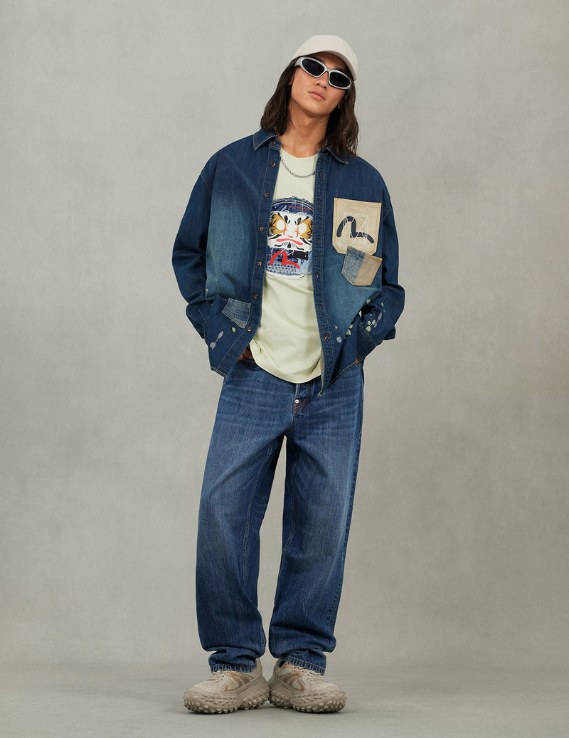 Shshiko Kamon Relax Fit Denim Shirt 5