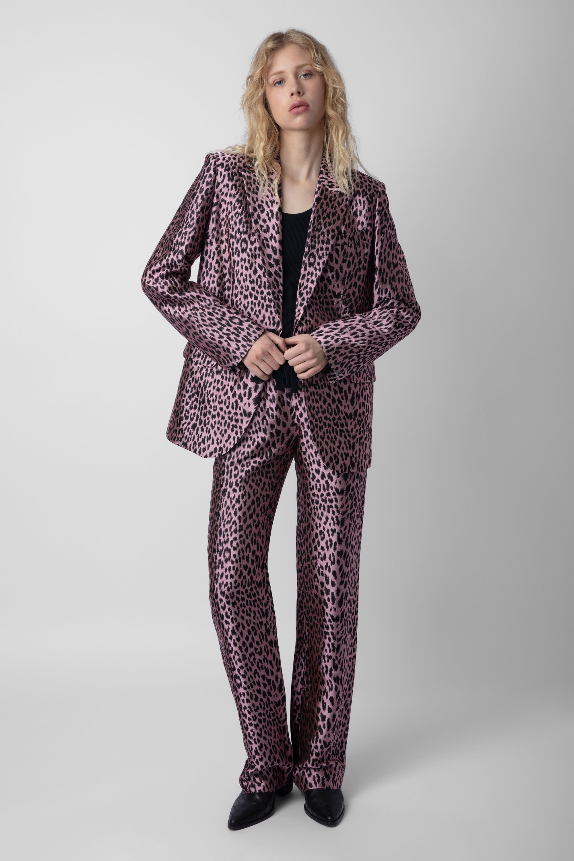 Pomy Leopard Jacquard Pants - 2