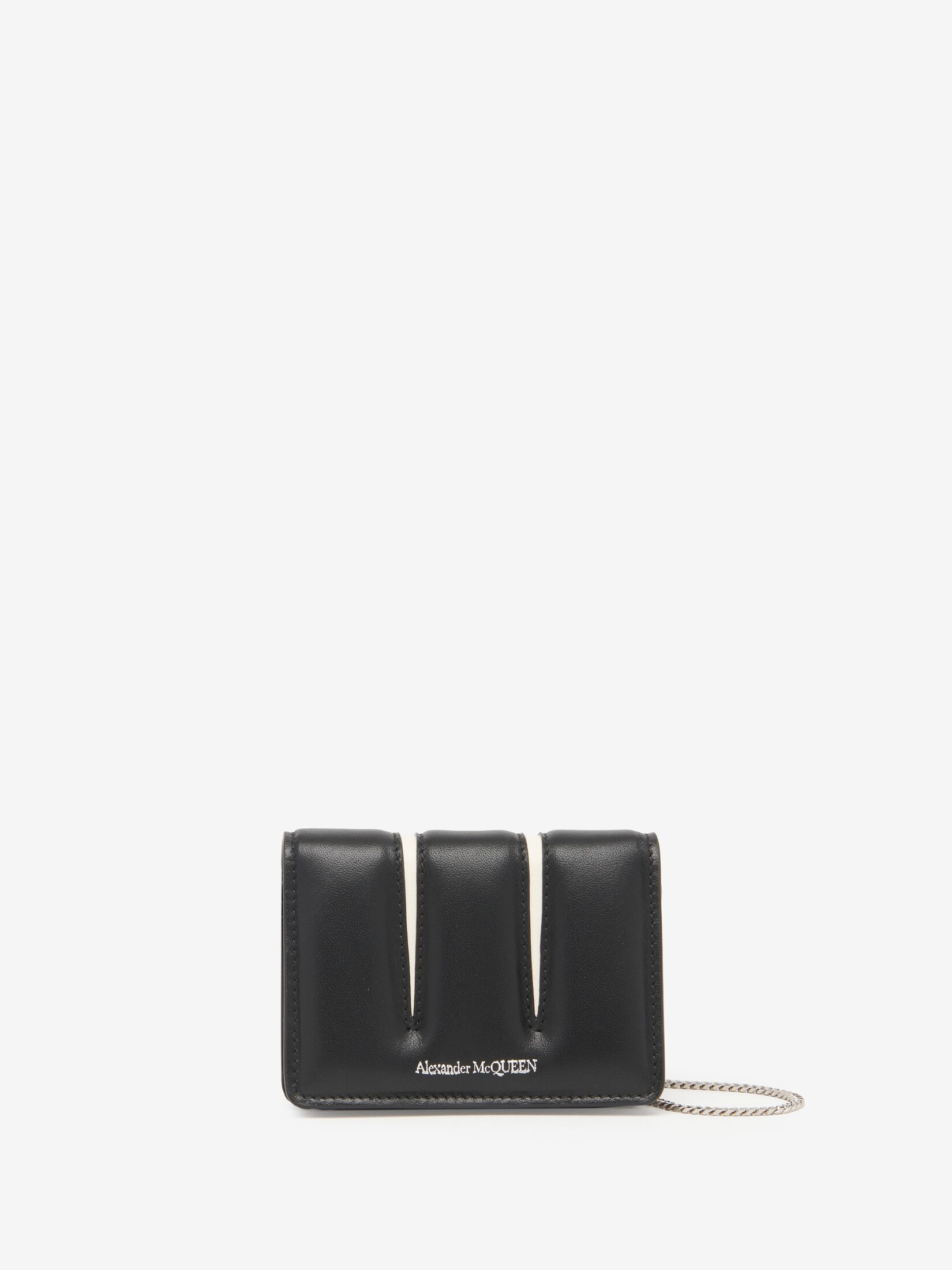 Women's The Slash Card Holder in Black/ivory - 1