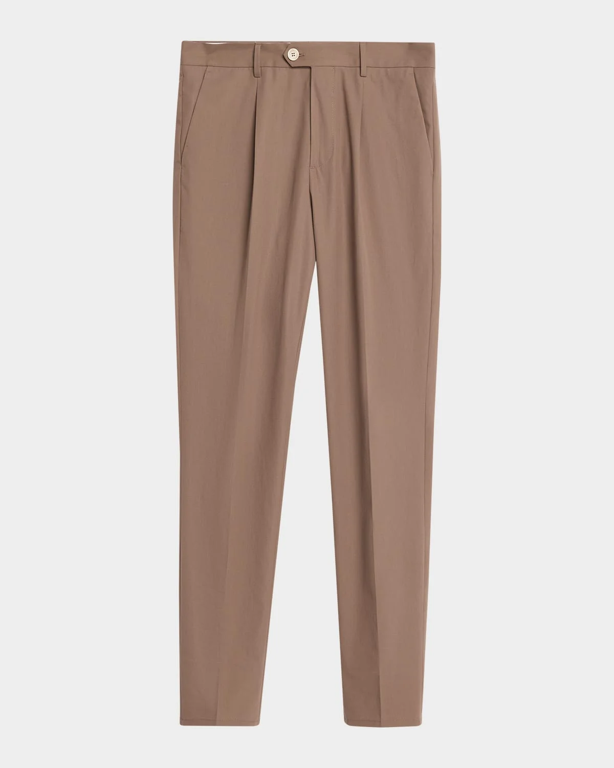 Men's Cotton Classic-Fit Pleated Pants - 1
