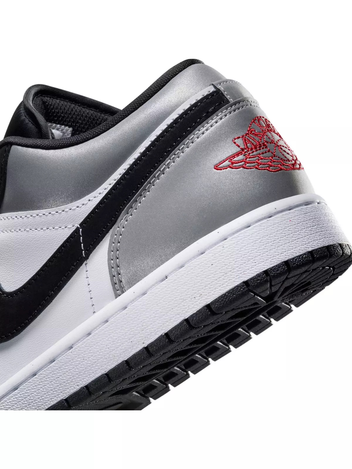 1 Low SE "White/Fire Red/Black/Matte Silver" Men's Shoe - 10