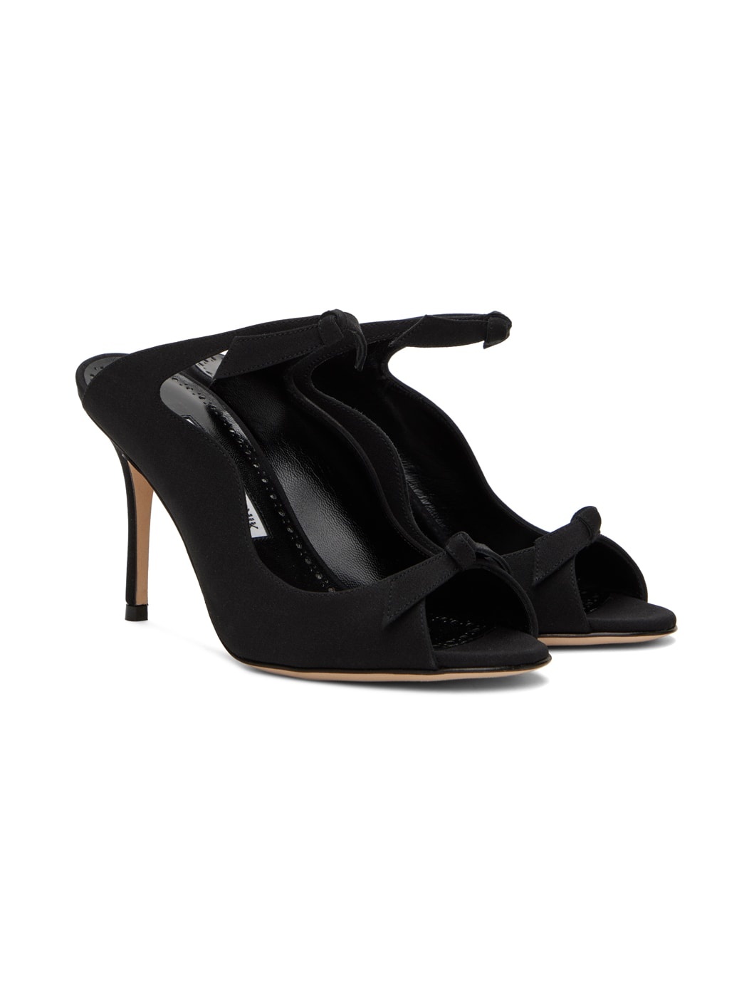 Black Fiocchetti Mules - 4