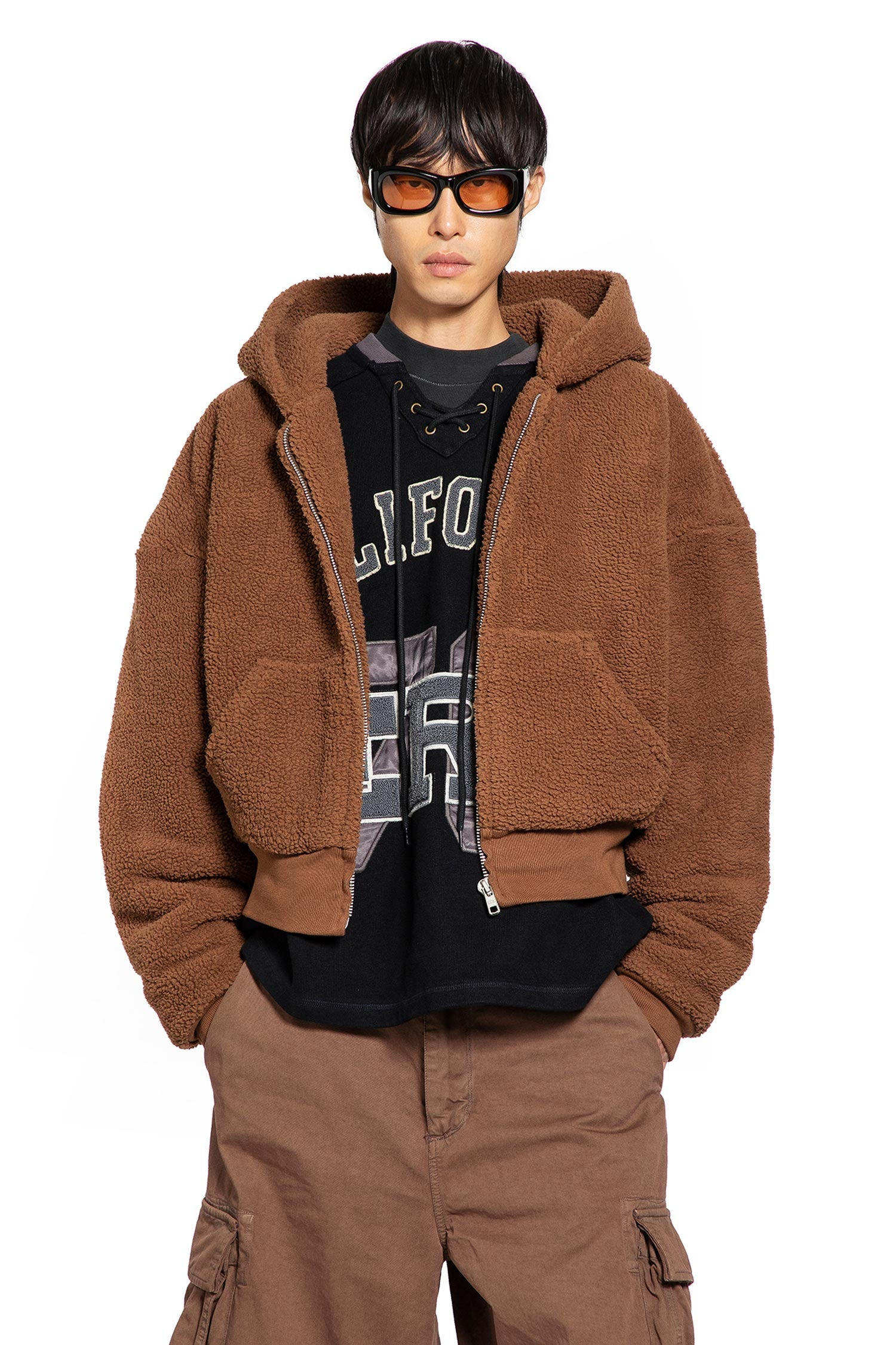 Unisex Terry Fleece Zip-up Hoodie - 6