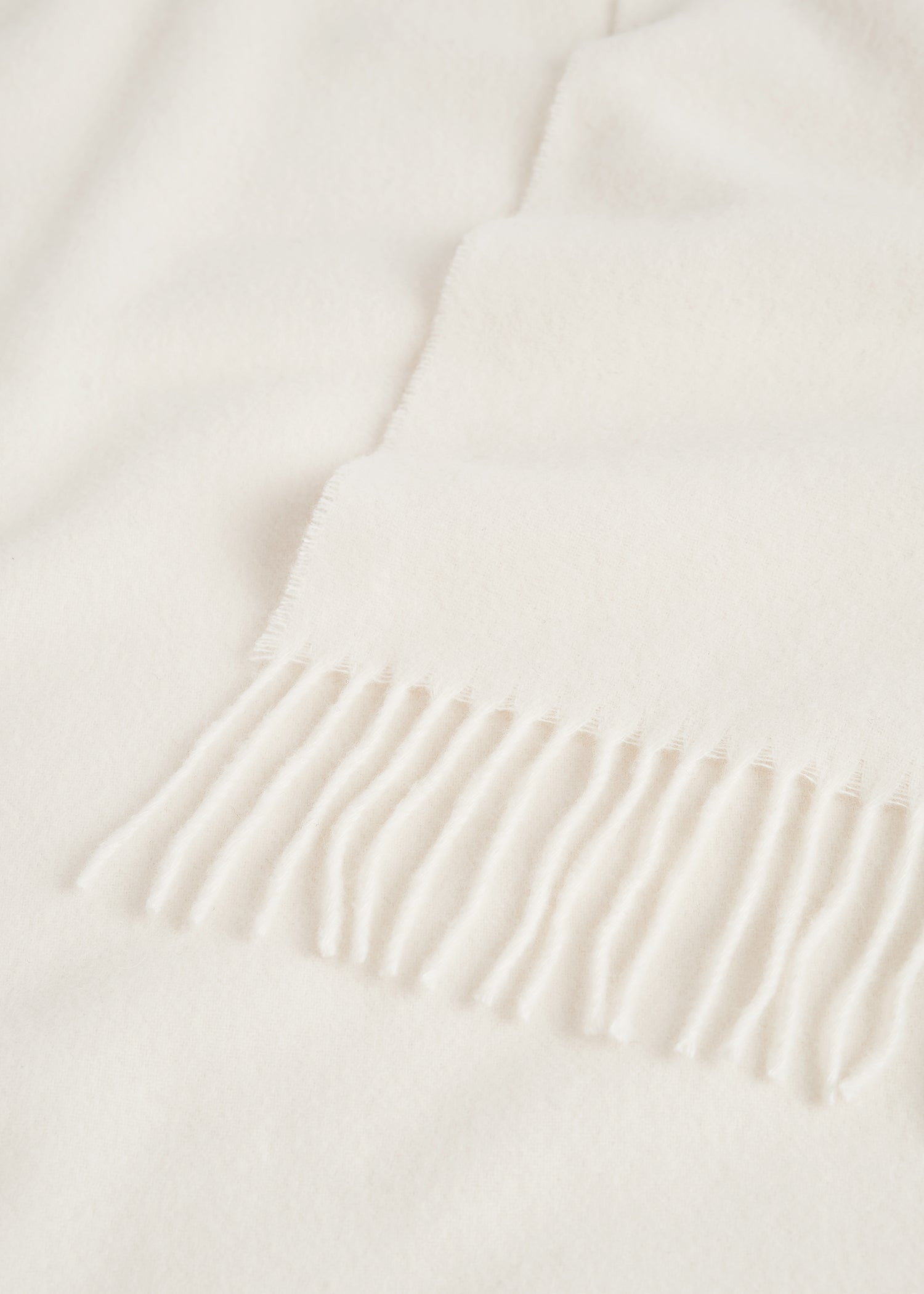 Classic wool scarf crème - 4