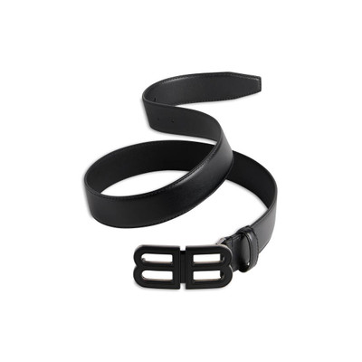 BALENCIAGA Men's Bb Hourglass Large Belt in Black outlook