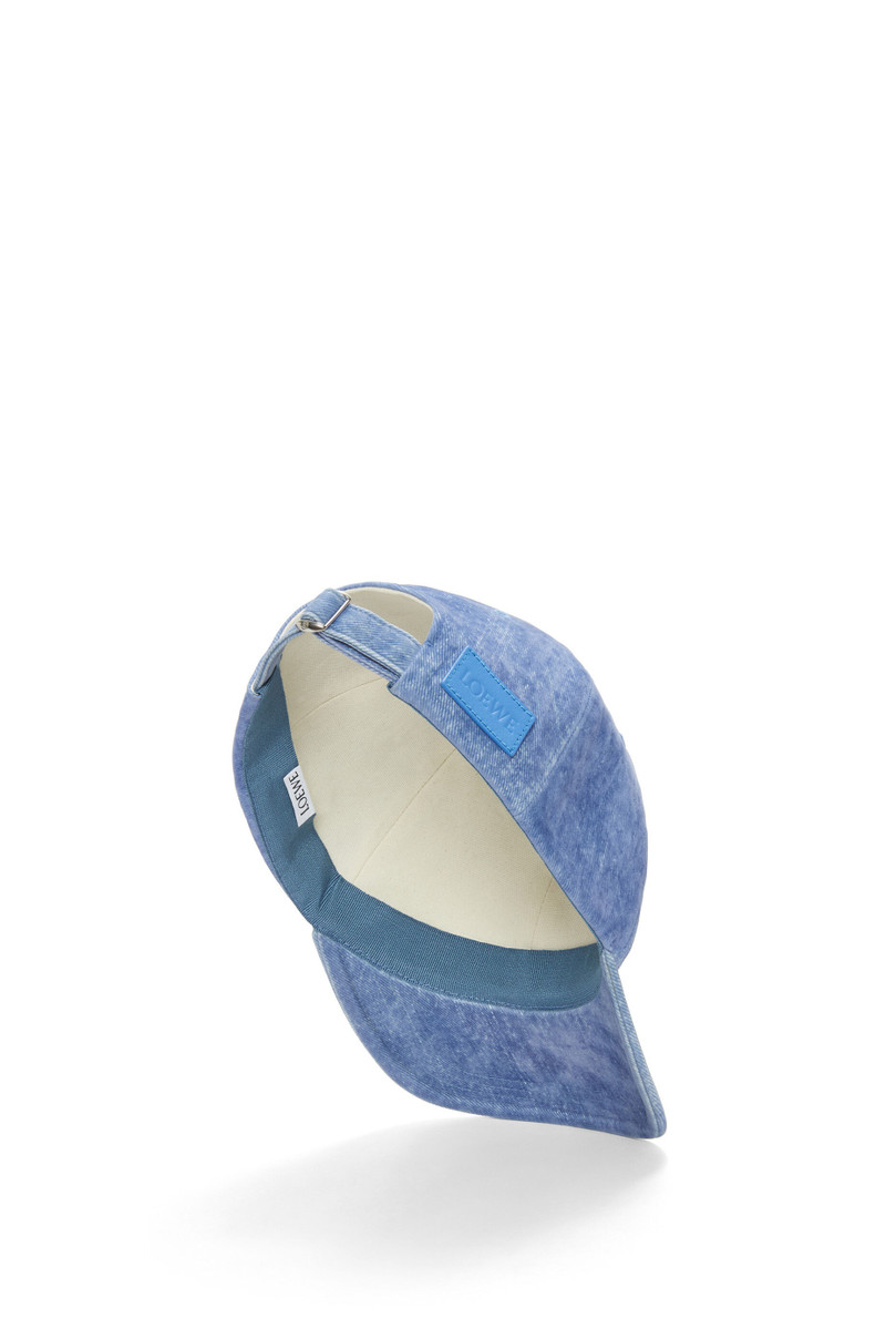 Loewe Patch cap in flocked denim outlook