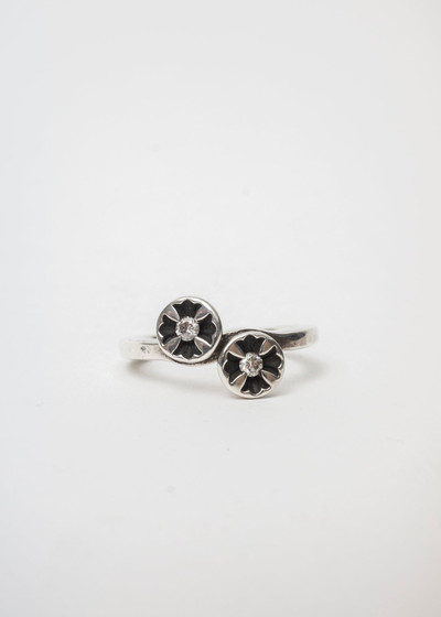 Chrome Hearts Silver CH CBL NGTV Nail 2 Diamond Ring outlook