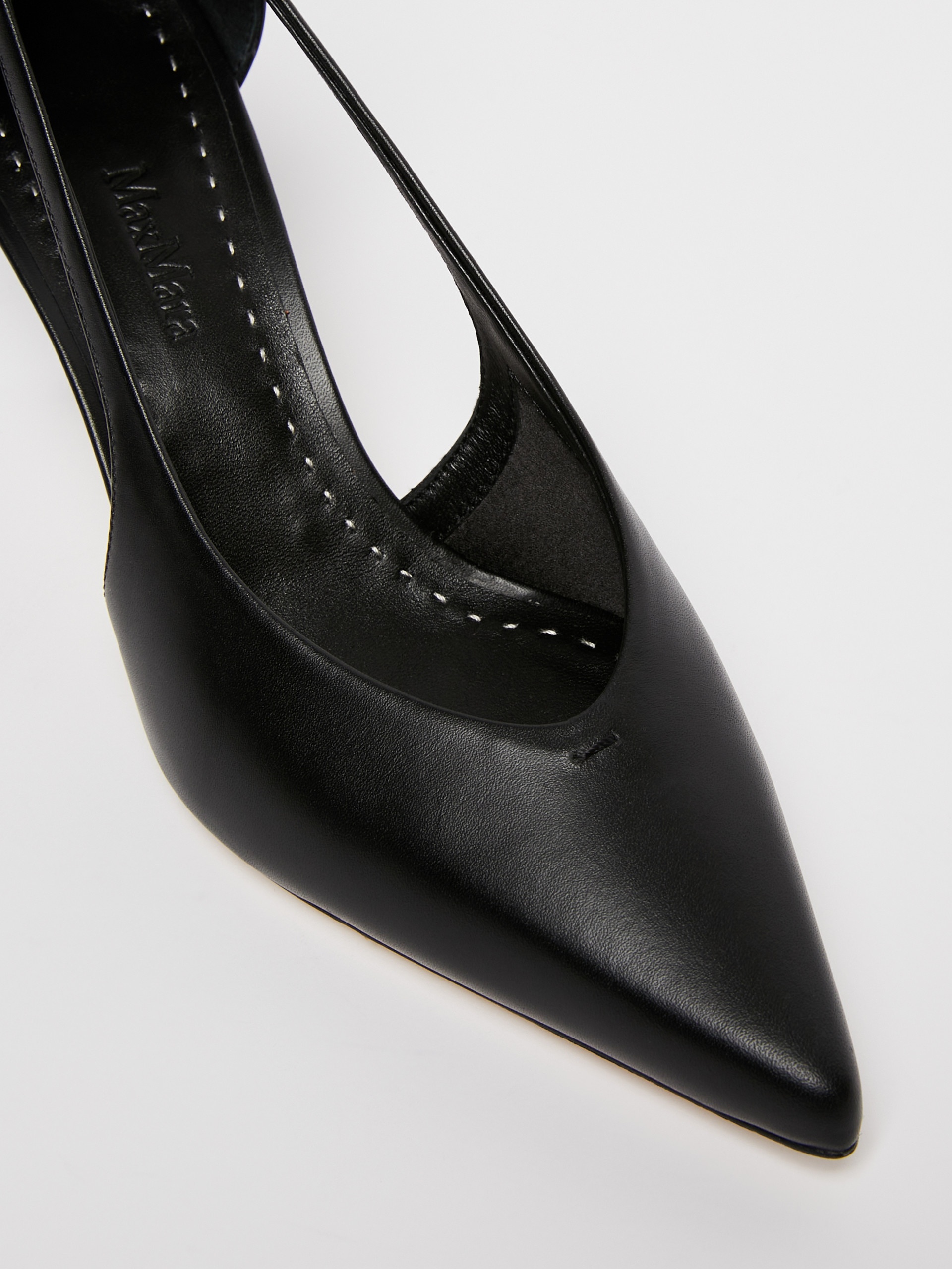 MMOPENPUMP Leather court shoes - 4