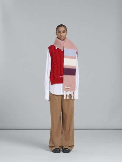 Marni PINK STRIPED SCARF outlook