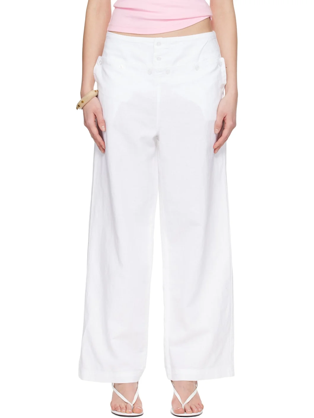 White Anna Trousers - 1