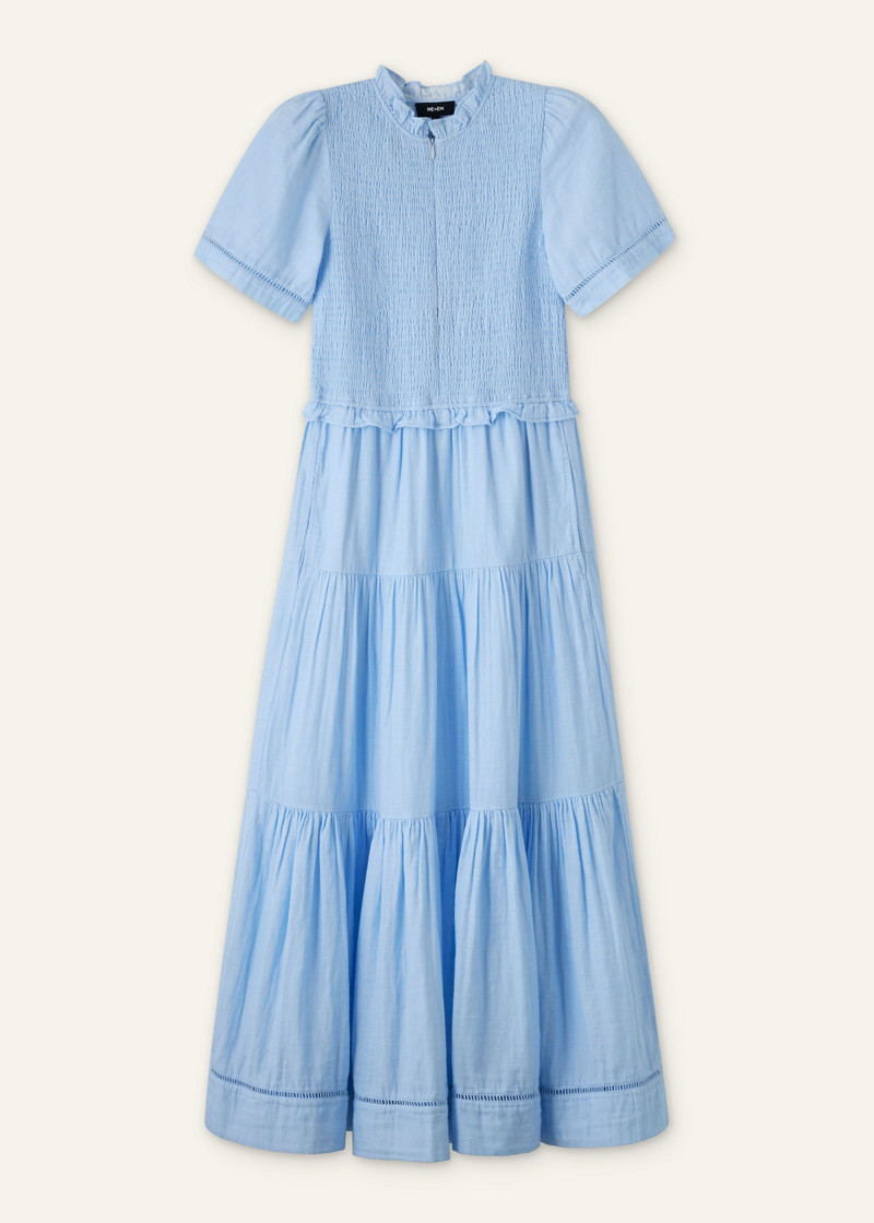 Cheesecloth Shirred Maxi Dress 8