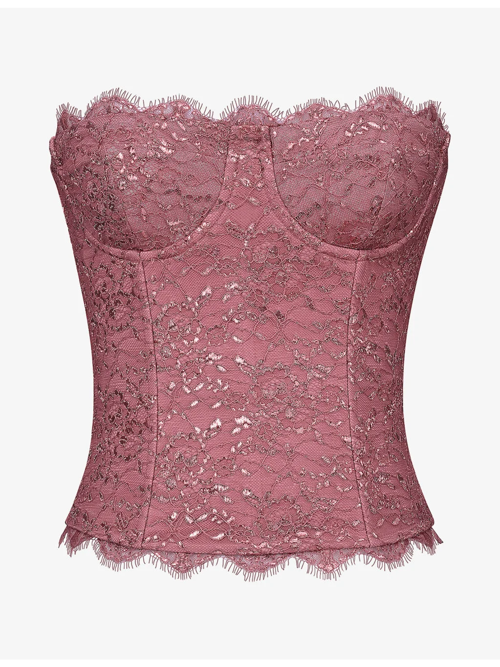 Alexia Strapless Floral-Lace Corset Top - 1
