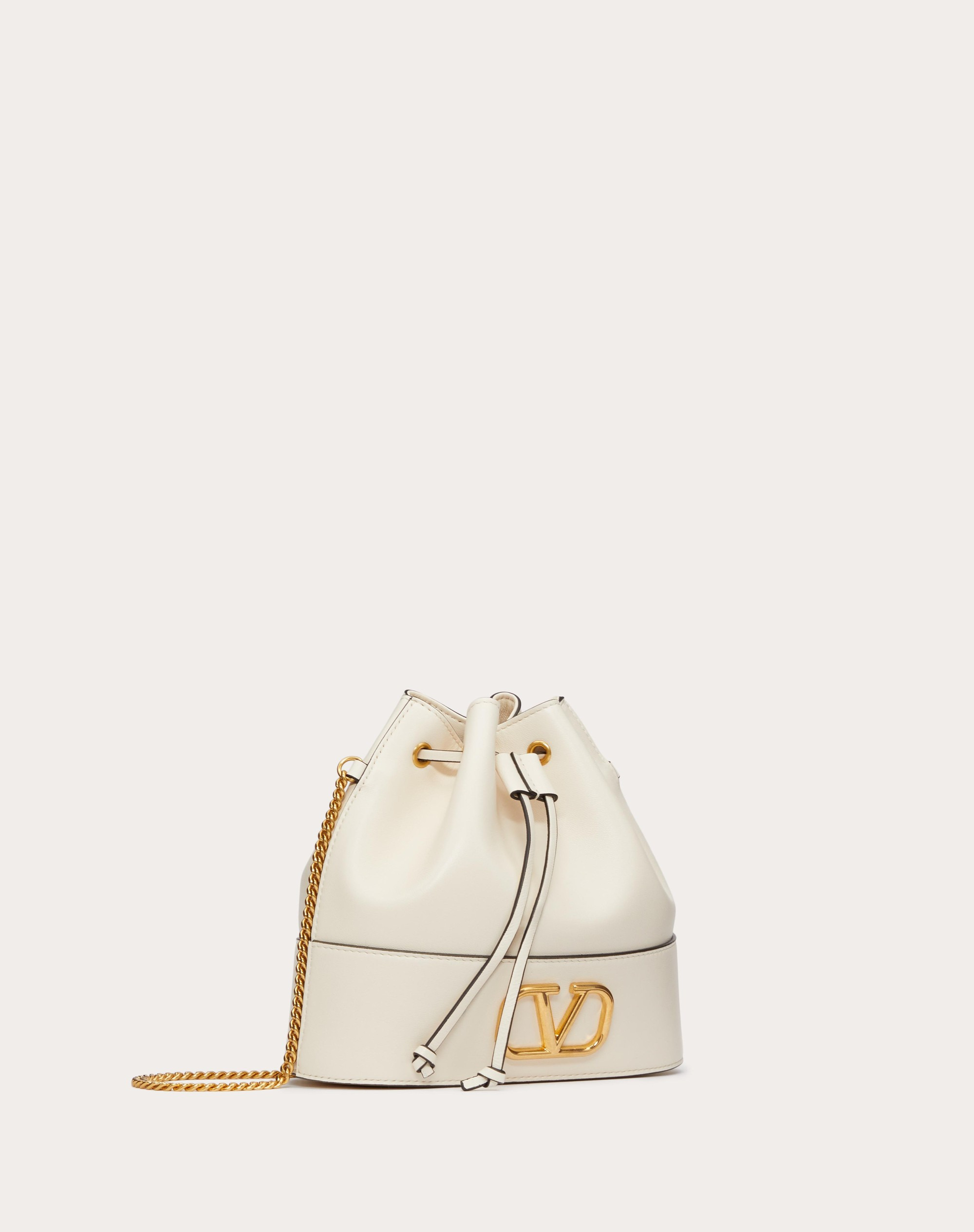 MINI BUCKET BAG IN NAPPA WITH VLOGO SIGNATURE CHAIN - 2