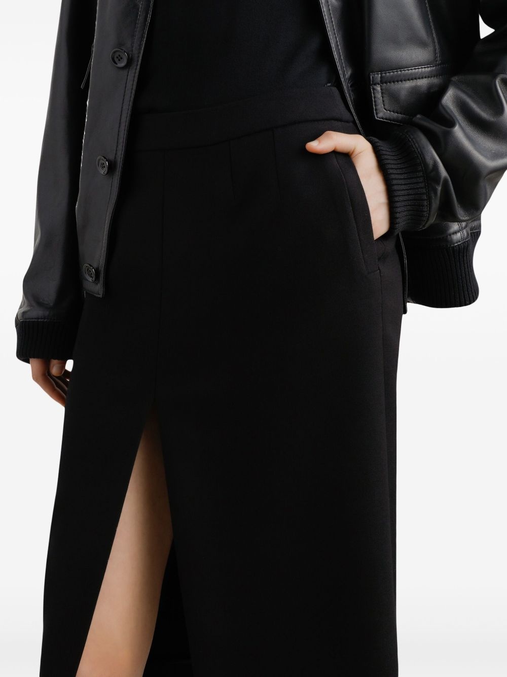 front-slit midi skirt - 5