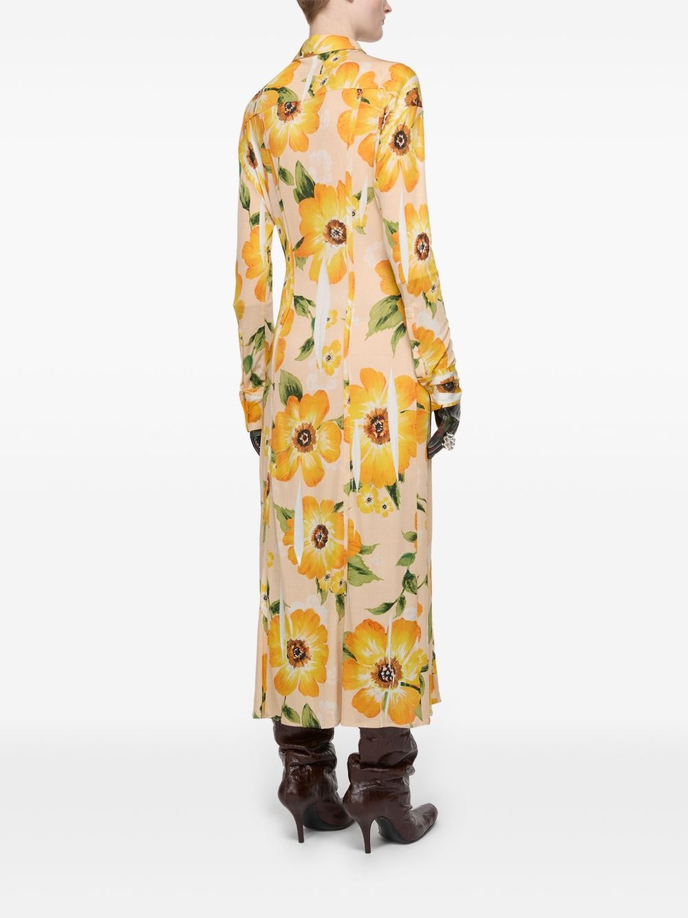 floral-print midi dress - 4