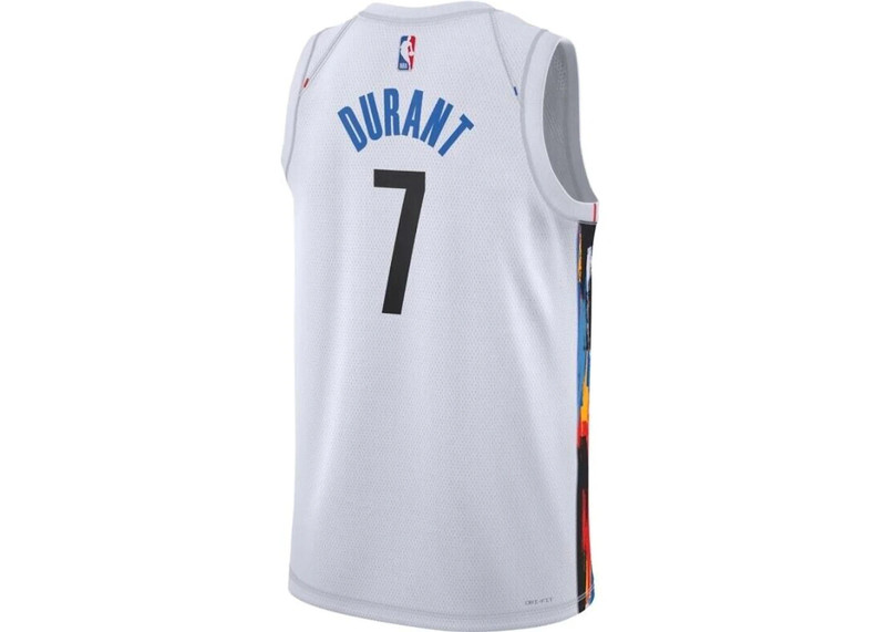 Nike Nike NBA Kevin Durant Brooklyn Nets Dri-Fit Jersey White outlook