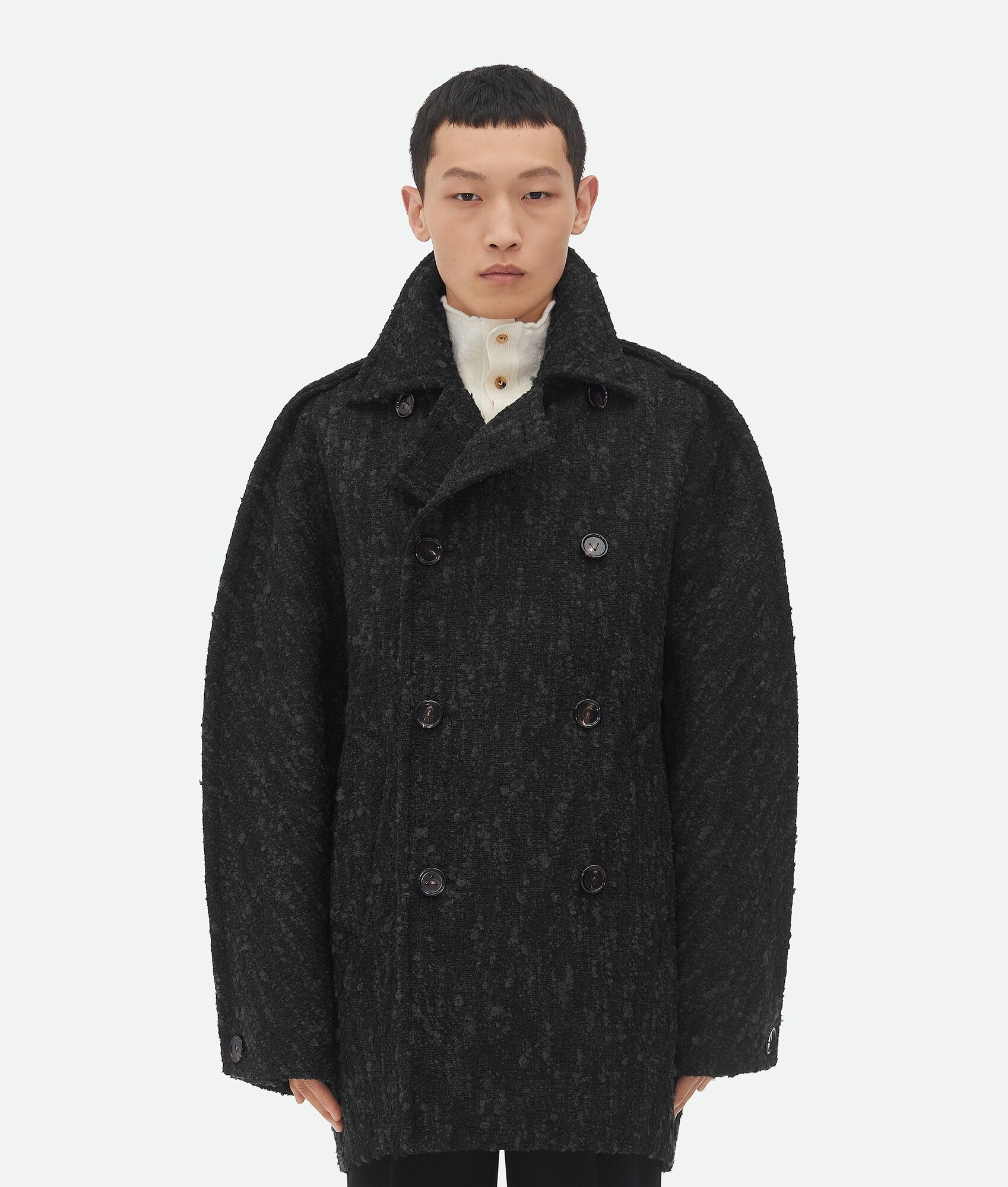 Melange Wool Coat - 1