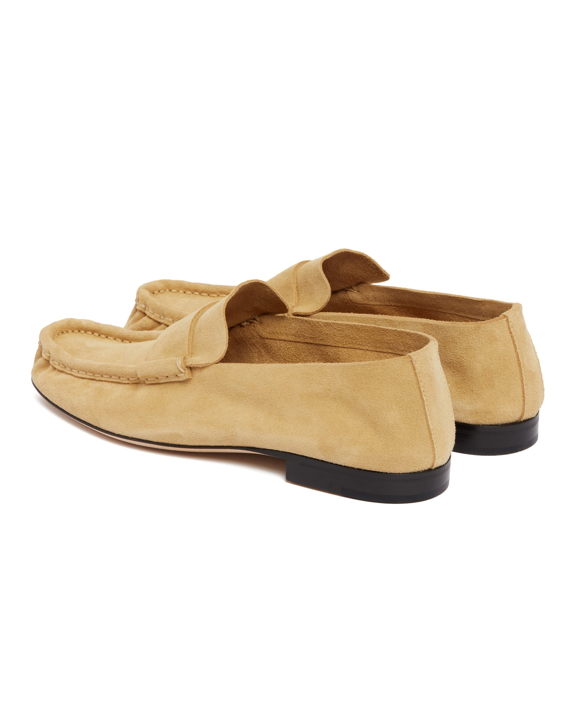 Beige Suede Soft Moccasins - 5