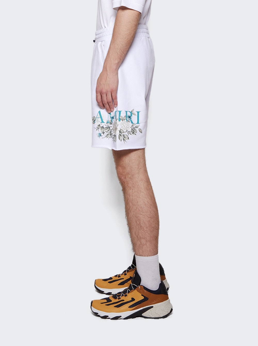 Floral Logo Shorts White - 4