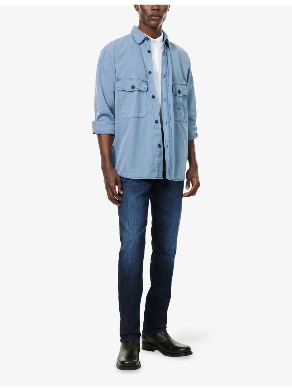 Mid-Rise Straight-Leg Denim Jeans - 2