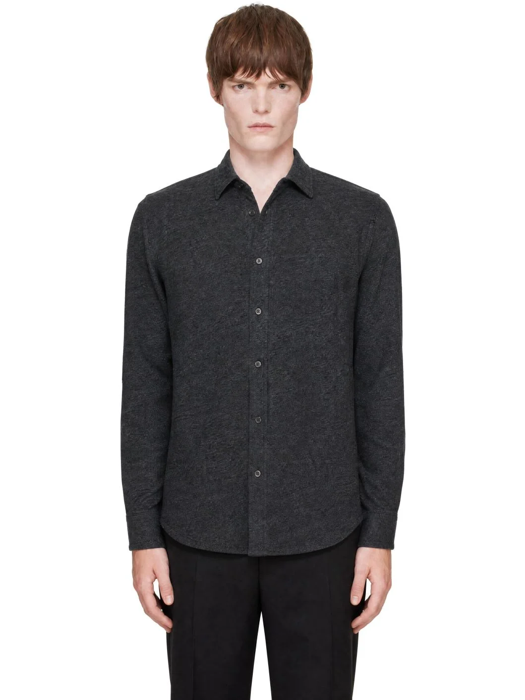 Gray Crater Wool Shirt - 1