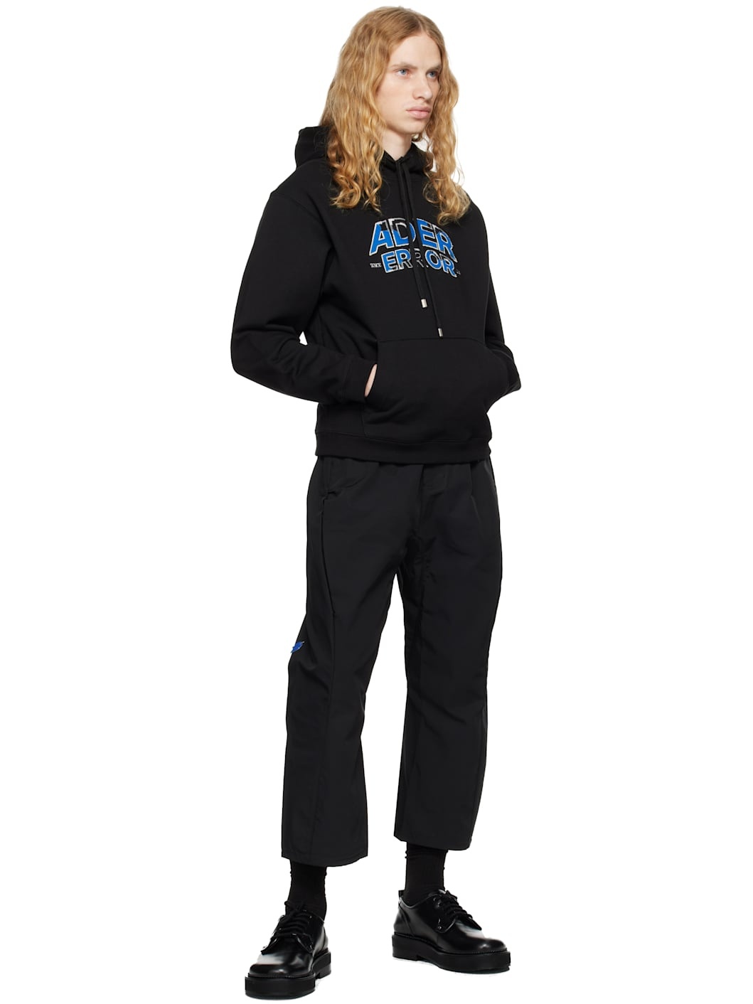 Black Distressed Logo Hoodie - 4