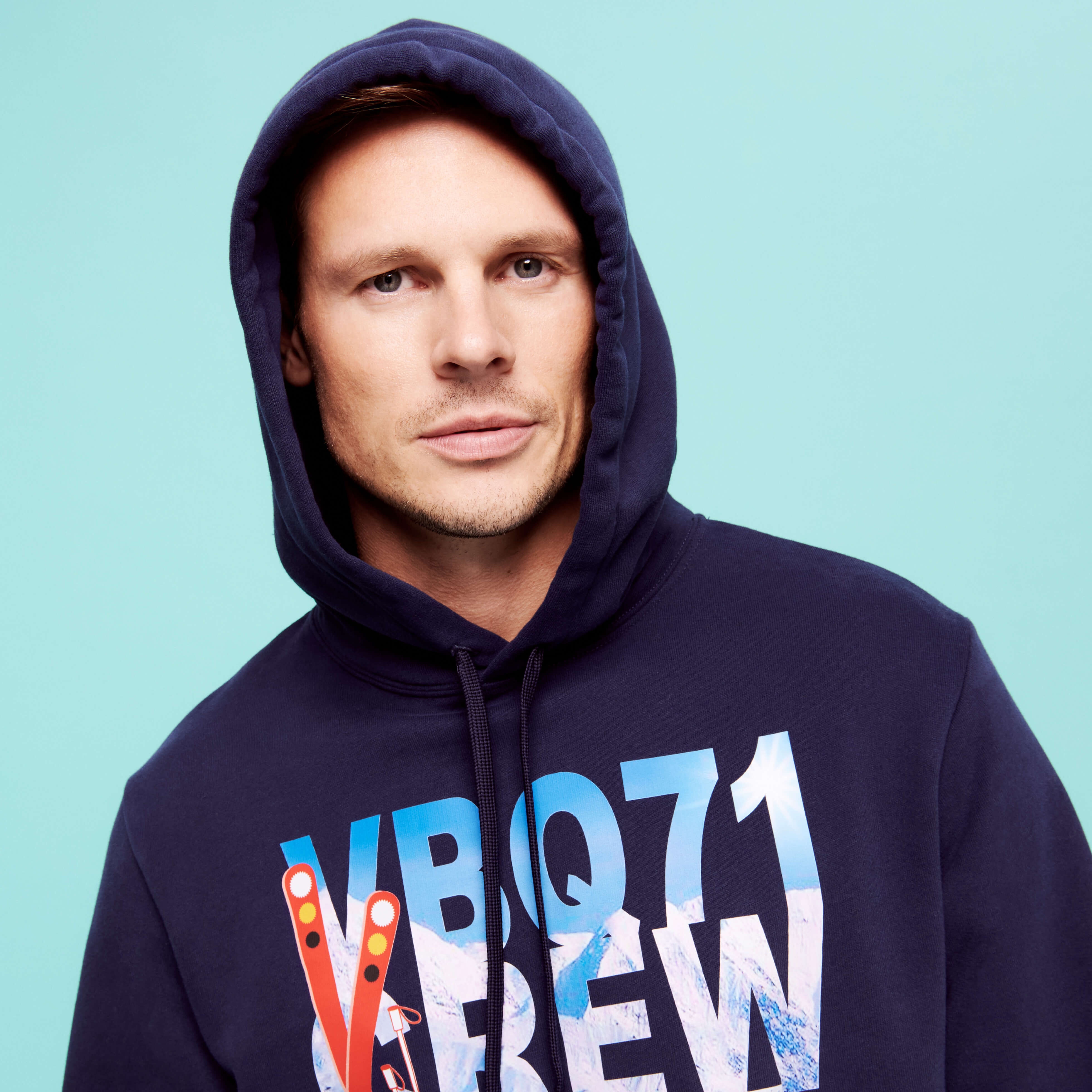 Men Cotton Hoodie Sweatshirt Ski - 6