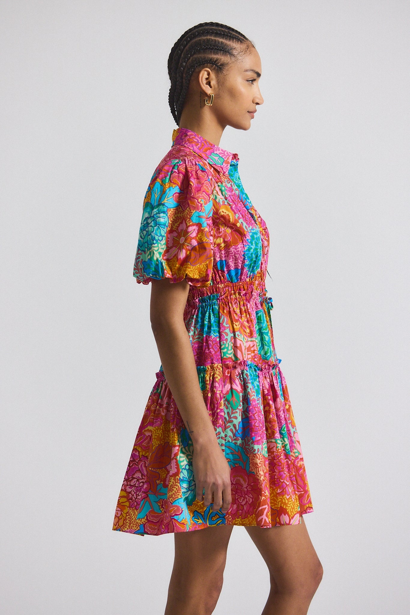 DOHA BALLOON SLEEVE SHIRT DRESS - 2