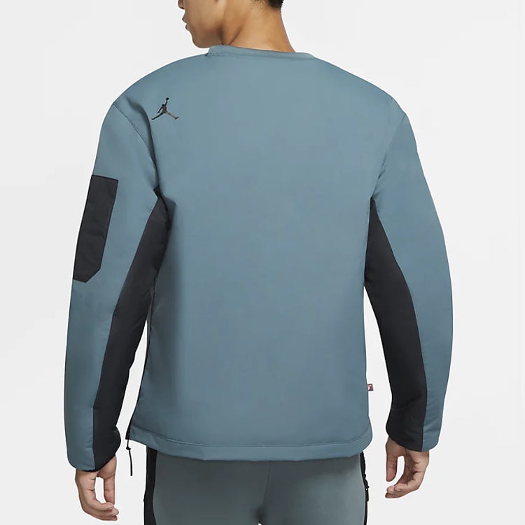 Air Jordan 23 Engineered Contrast Color Stitching Round Neck Pullover Padded Green Jacket DC9657-387 - 5