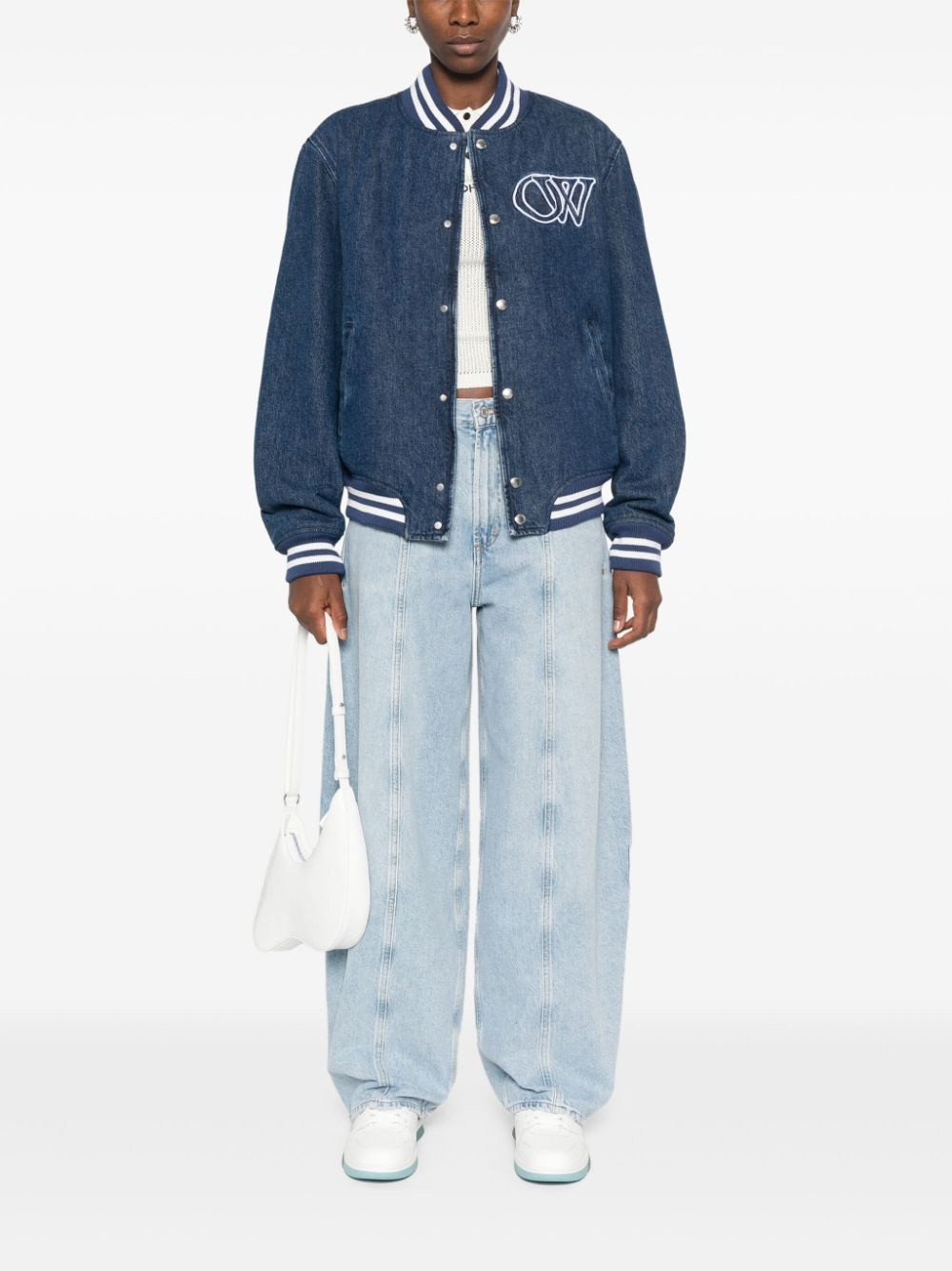 vertical-seamed jeans - 2