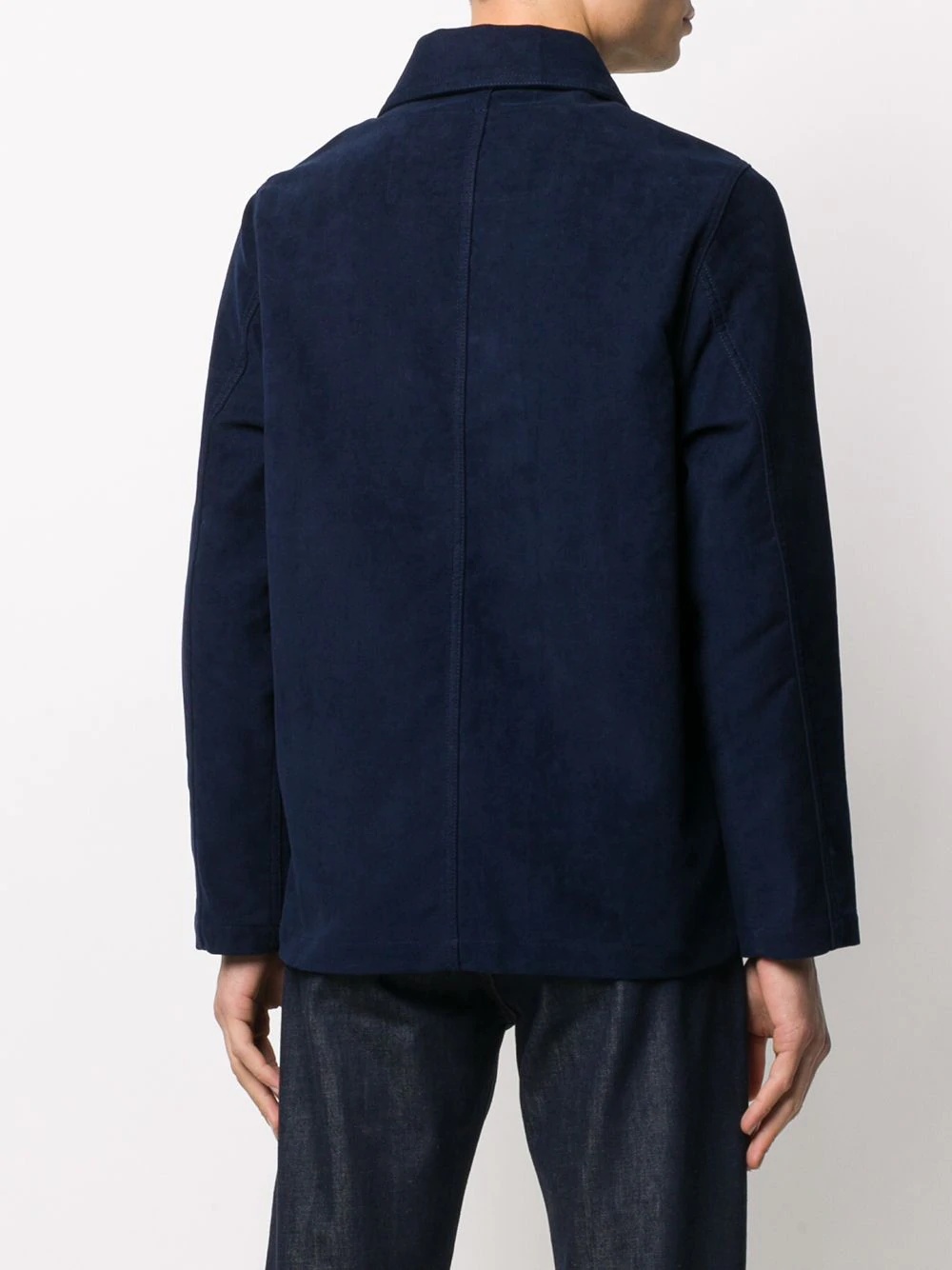 patch pockets worker jacket - 4