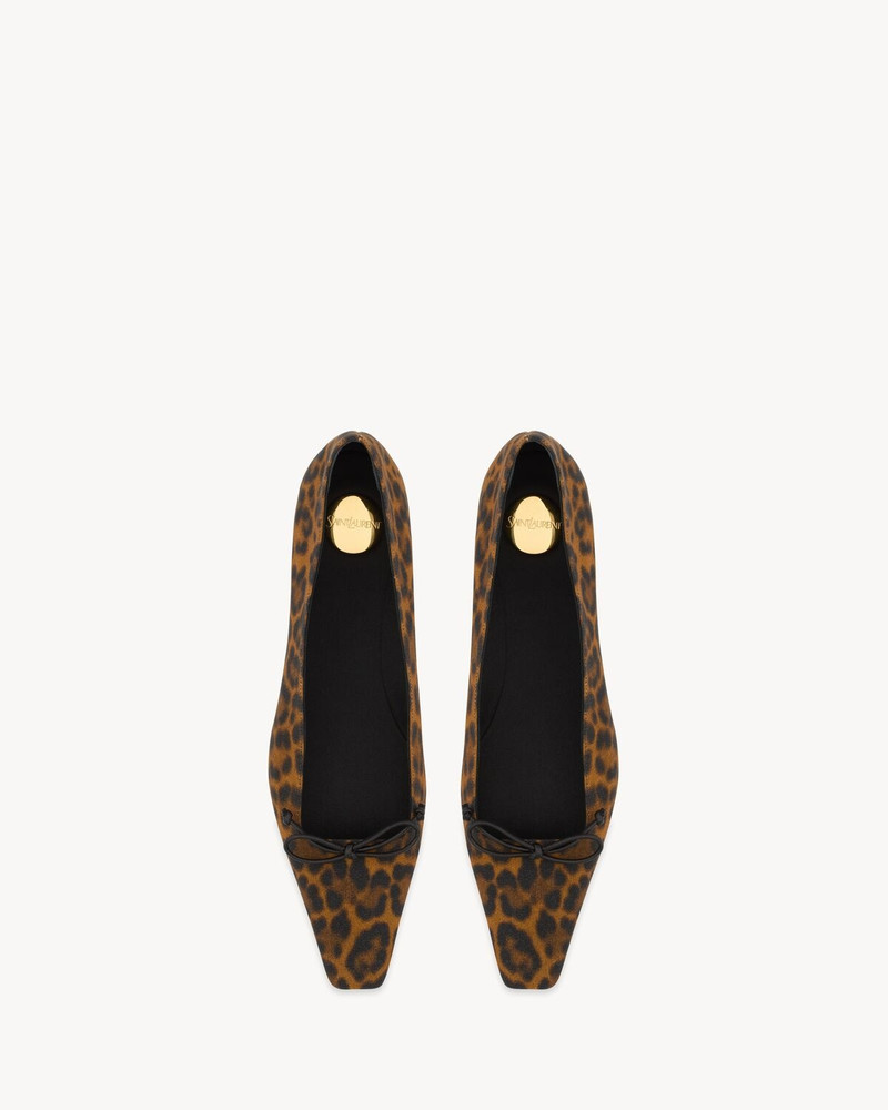 SAINT LAURENT POPPY BALLERINAS IN GROSGRAIN outlook