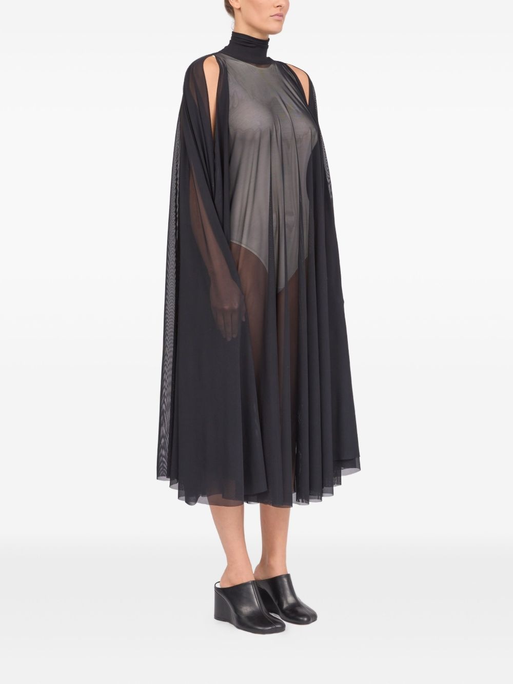 semi sheer maxi dress - 3