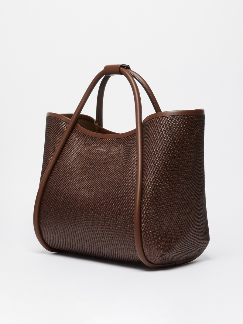 Max Mara SUMMERMARINEM Medium raffia-look fabric Marine bag outlook
