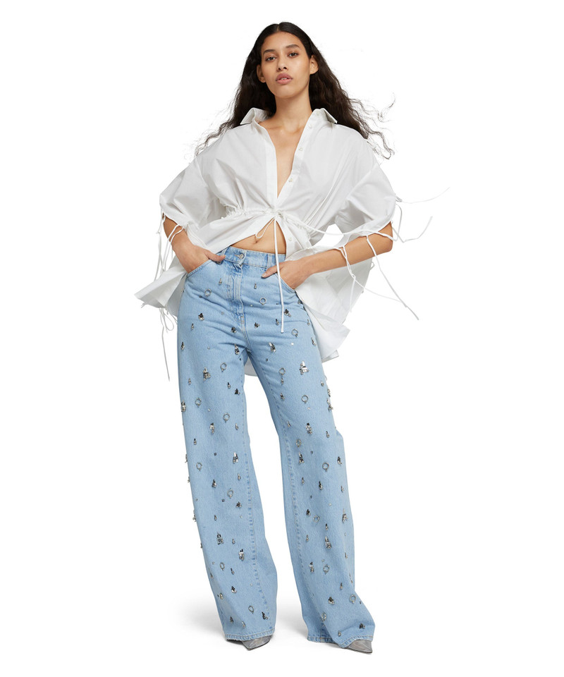 MSGM Poplin cotton chemisier mini dress outlook