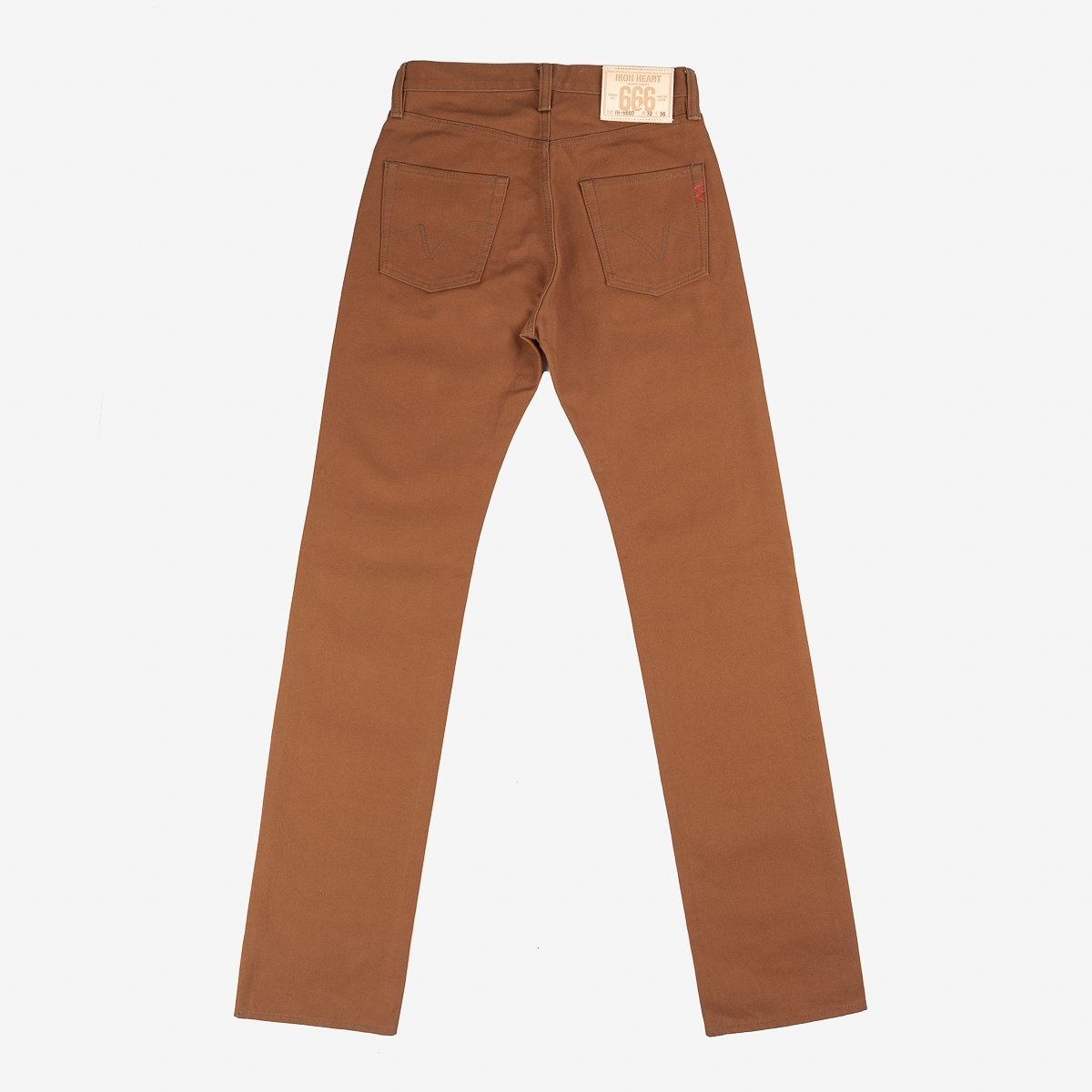 IH-666D 17oz Duck Slim Straight Cut Jeans - Brown - 8