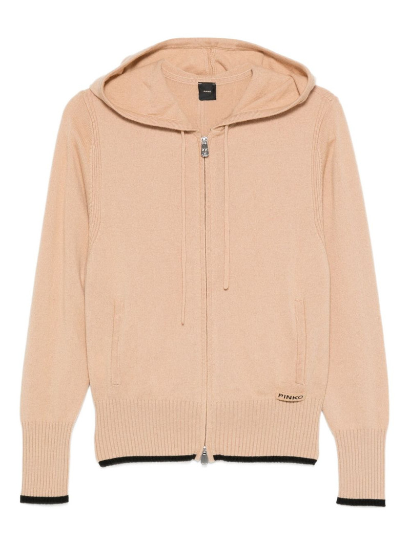 zip-up knitted hoodie 1