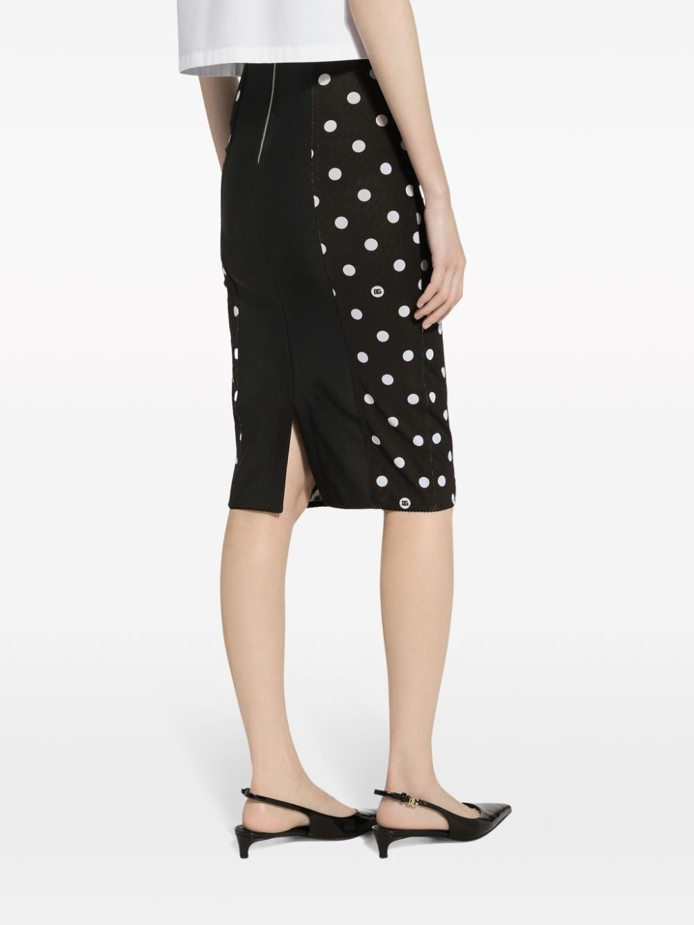 polka-dot pencil skirt - 5