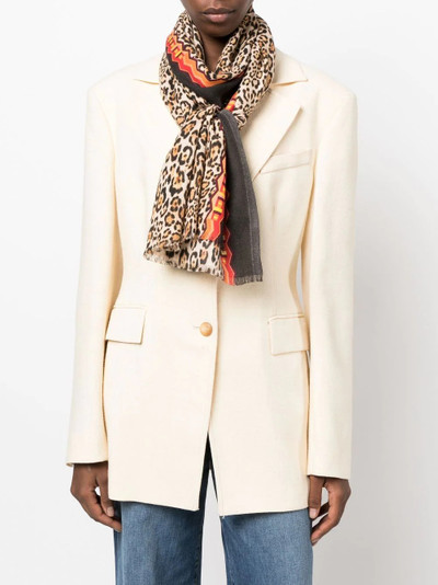 Etro leopard-print scarf outlook