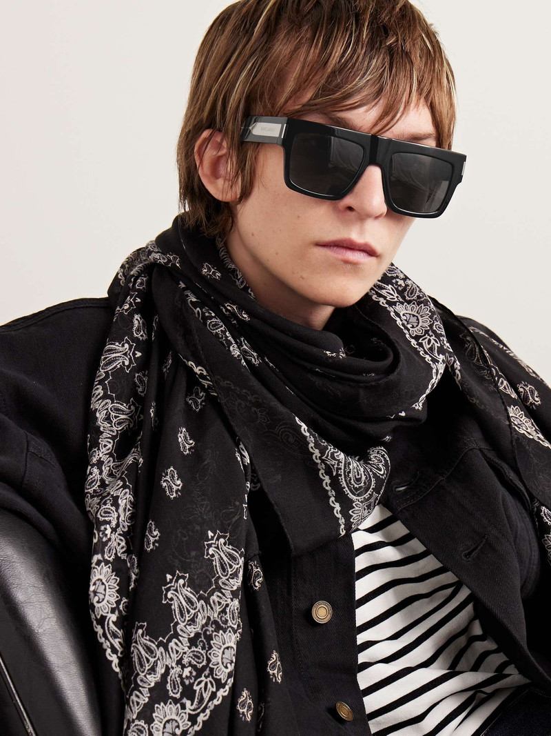 SAINT LAURENT Square-Frame Recycled-Acetate Sunglasses outlook