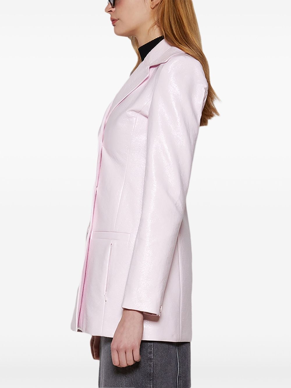 Heritage Vinyl faux leather coat - 4
