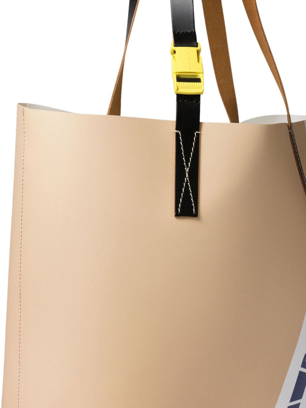 stripe-detail buckle tote bag - 4