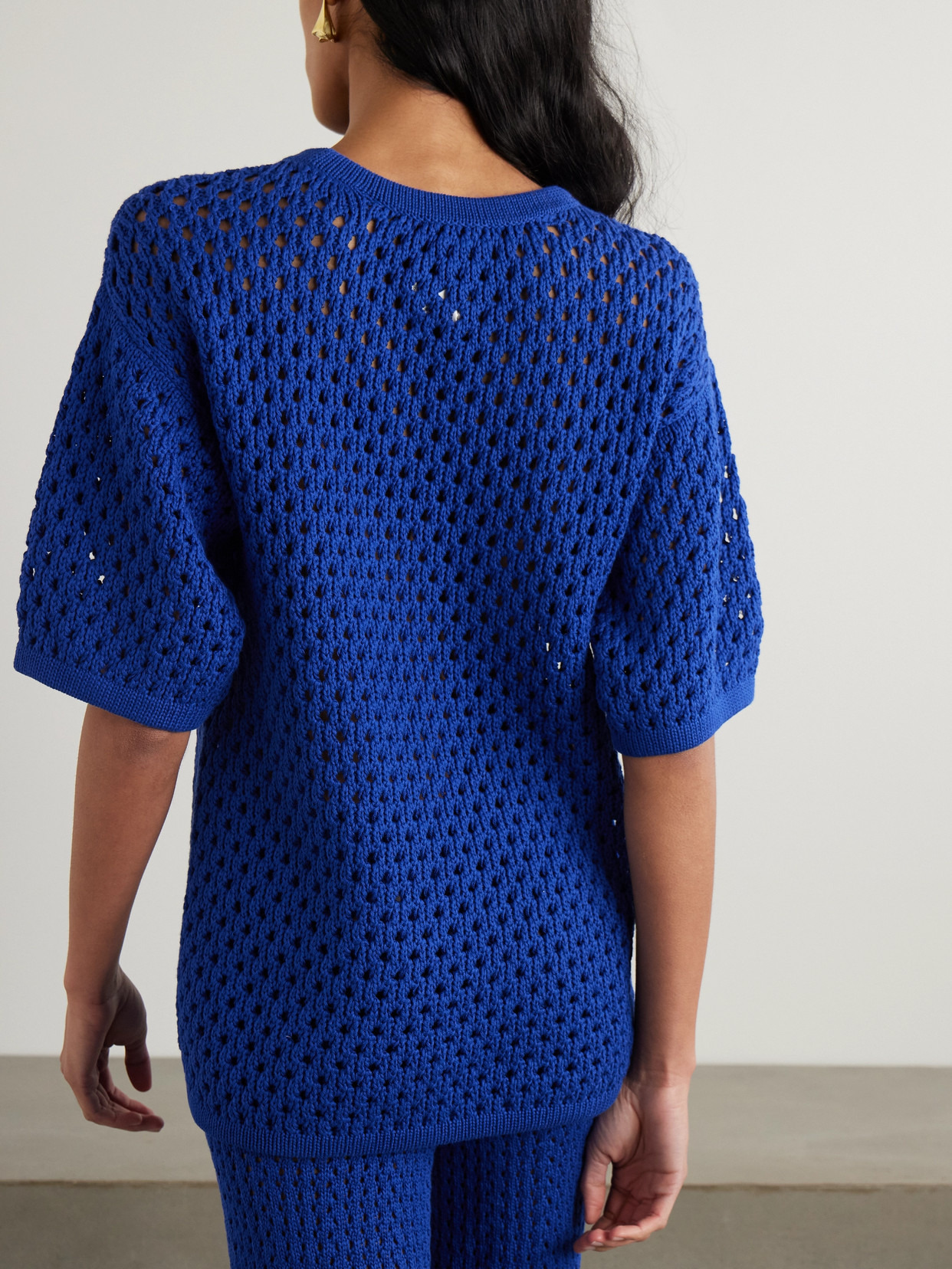 Espina Crocheted Cotton T-shirt - 3