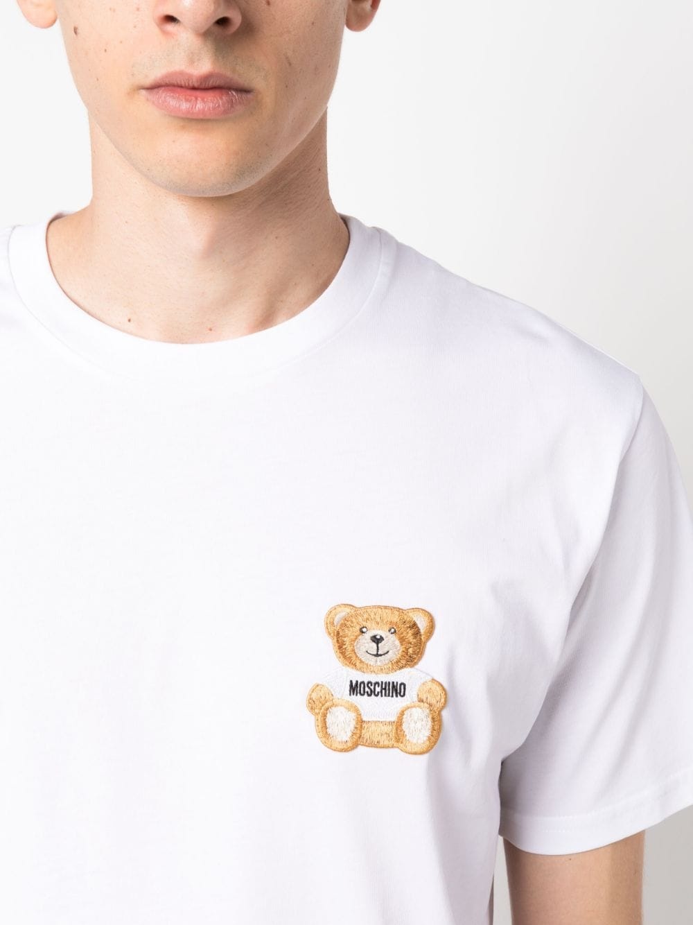 Teddy Bear-embroidered cotton T-shirt - 9